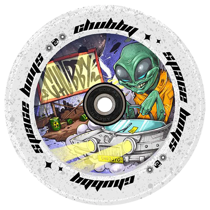 Chubby Spaceboys Alien Clear Glitter 110mm Wheels