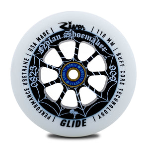 River Wheel Co – “Cali” Glides 110 x 24 (Nolan Shoemaker Signature)[White on Black]