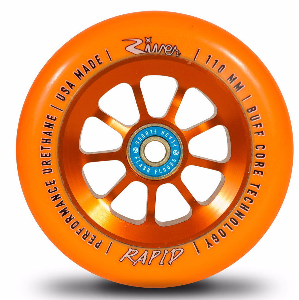 River Wheel Co – Natural “Sunset” Rapids 110mm (Orange on Orange) TGE