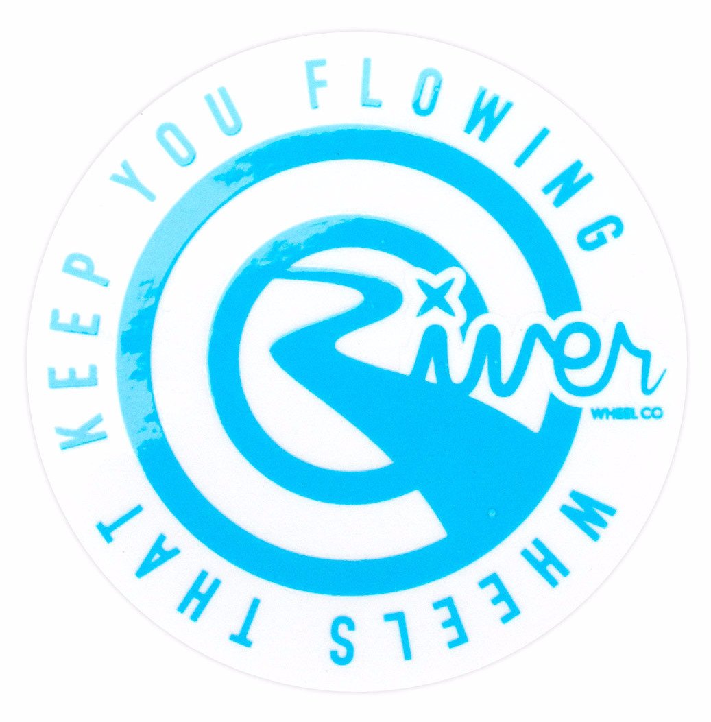 River Wheels Round Small Sticker TGE